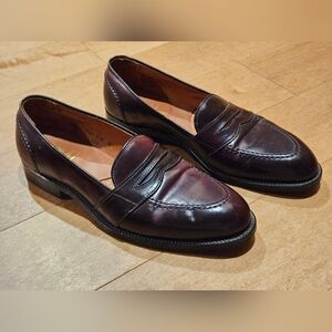 Alden Color 8 Burgandy Horween Shell Cordovan Full Strap Loafers Sz 10.5 A/C